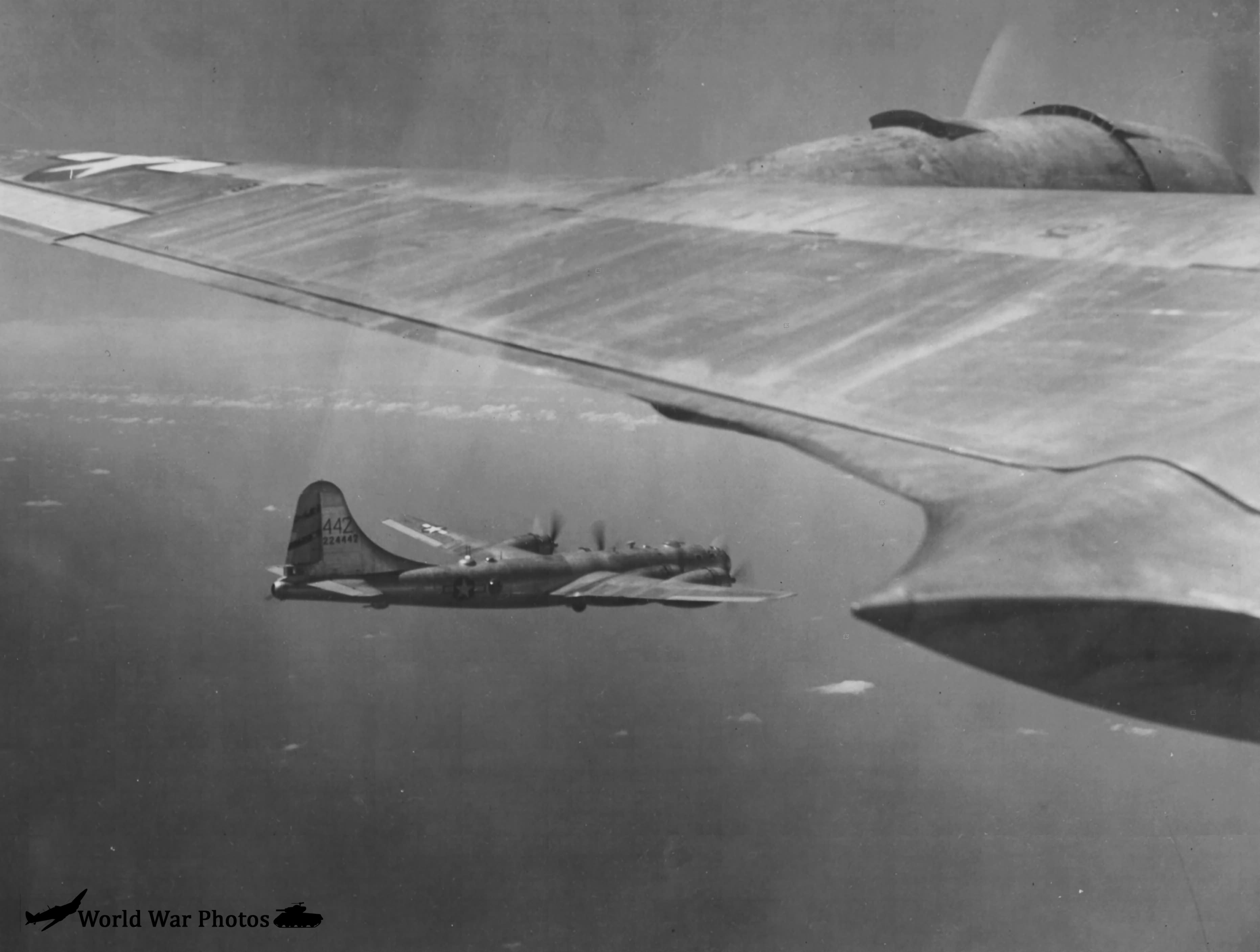B-29 42-24442 Wichita Witch 468th BG in flight
