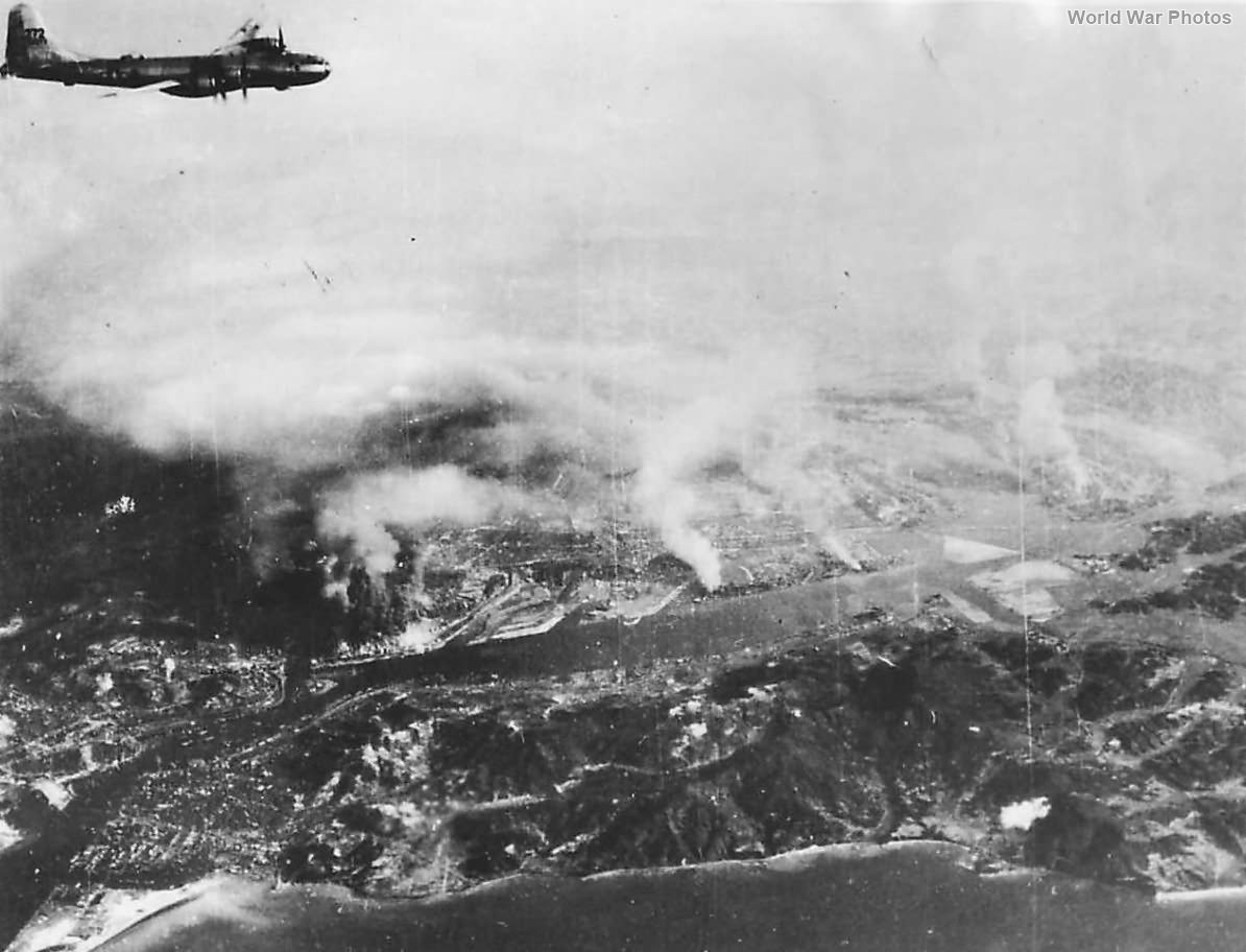 B-29 of 468th BG over Yawata during August 20, 1944 raid