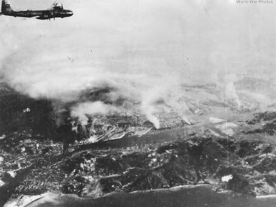 B-29 of 468th BG over Yawata during August 20, 1944 raid