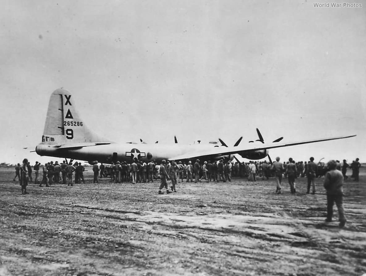 B-29 after emergency landing at Motoyama