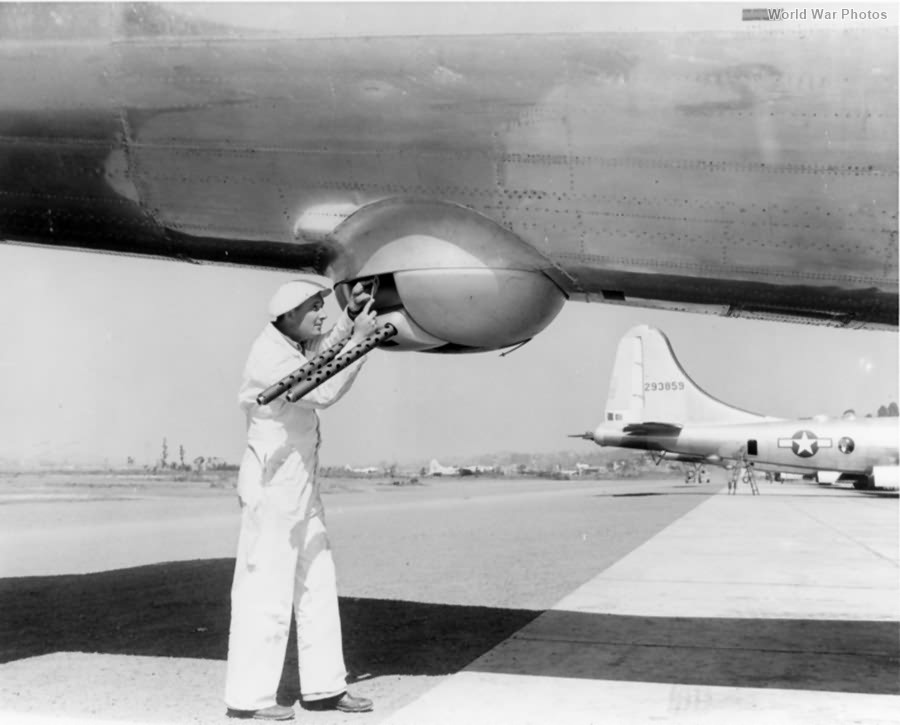 B-29 remote controlled bottom rear turret