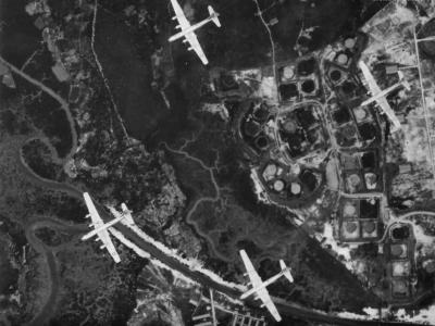 B-29s of XXth BC attack Singapore Naval Base 1945