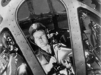 Bombardier amid Instruments in nose of B-29
