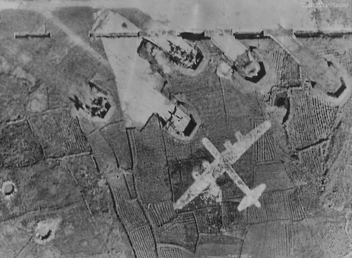 Decoy B-29 bomber painted on the Tien Ho Airfield in China