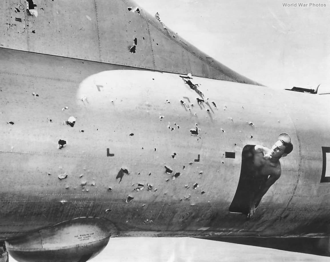 Flak Riddled B 29 Of 21st After Raid On Tokyo 1945 World War Photos