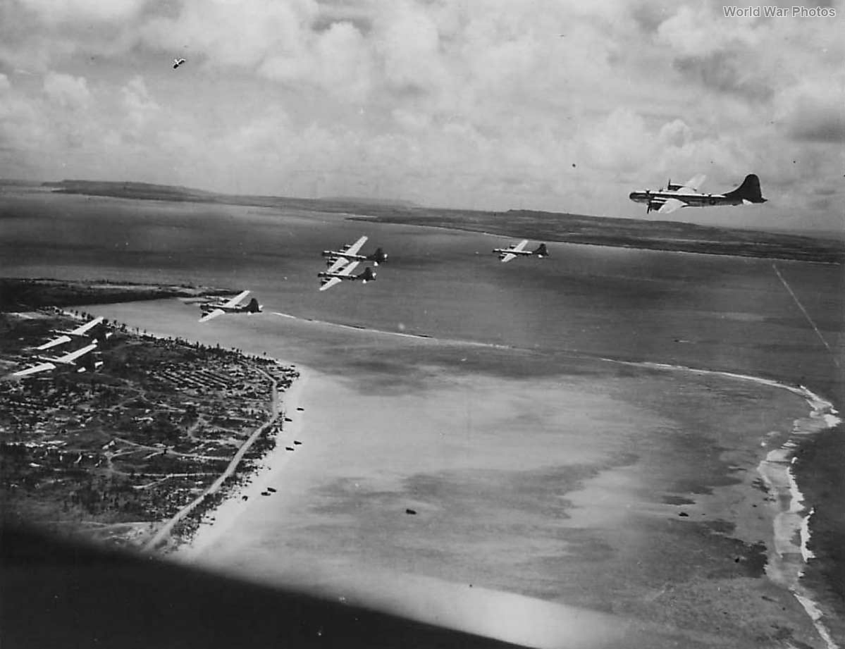 Formation of B-29 prepare for Tokyo Raid 5 December 1944 Saipan