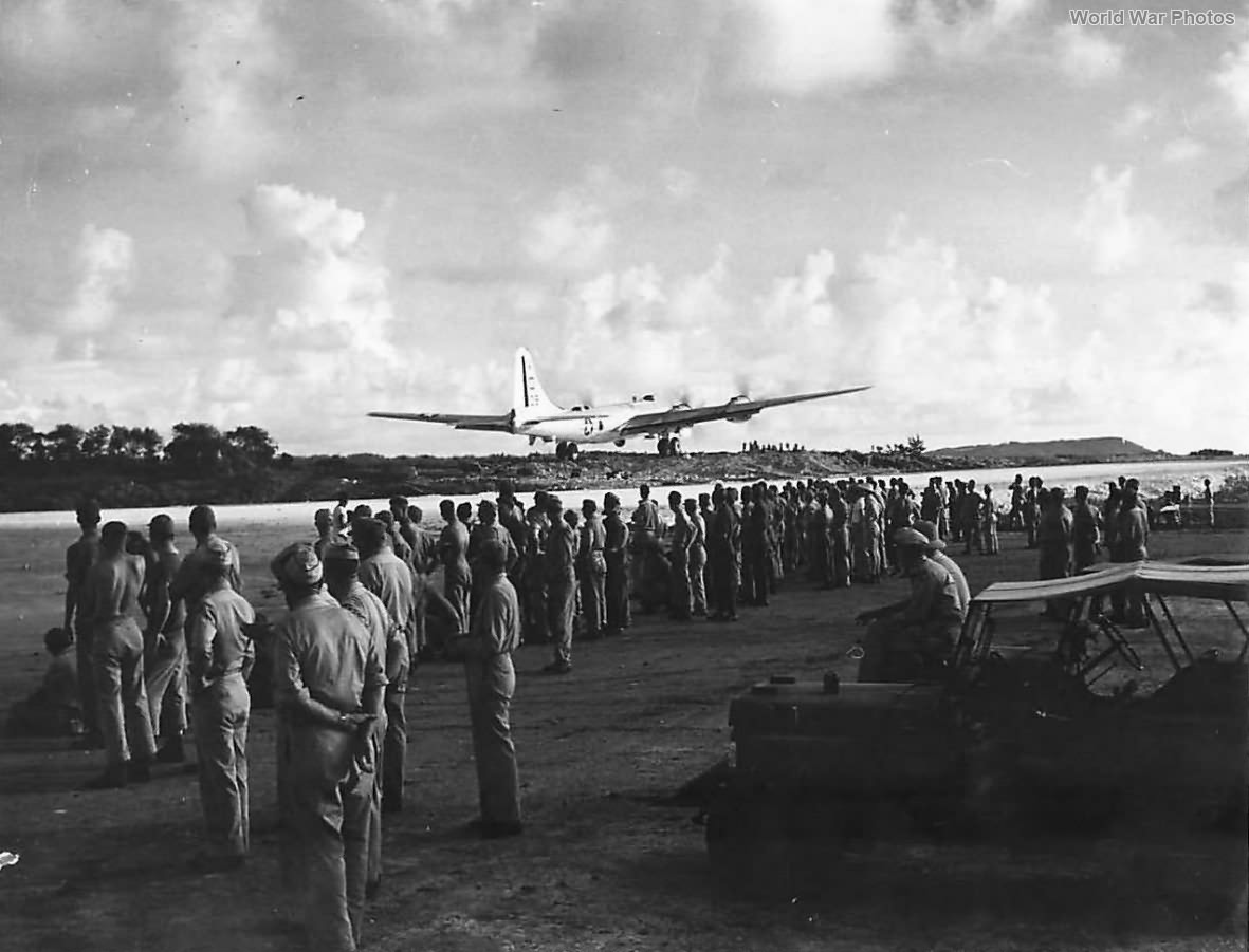 Ground crews watch 1st B-29 leave Saipan for attack on Tokyo 44