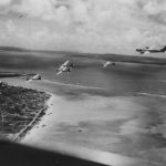 Formation of B-29 prepare for Tokyo Raid 5 December 1944 Saipan