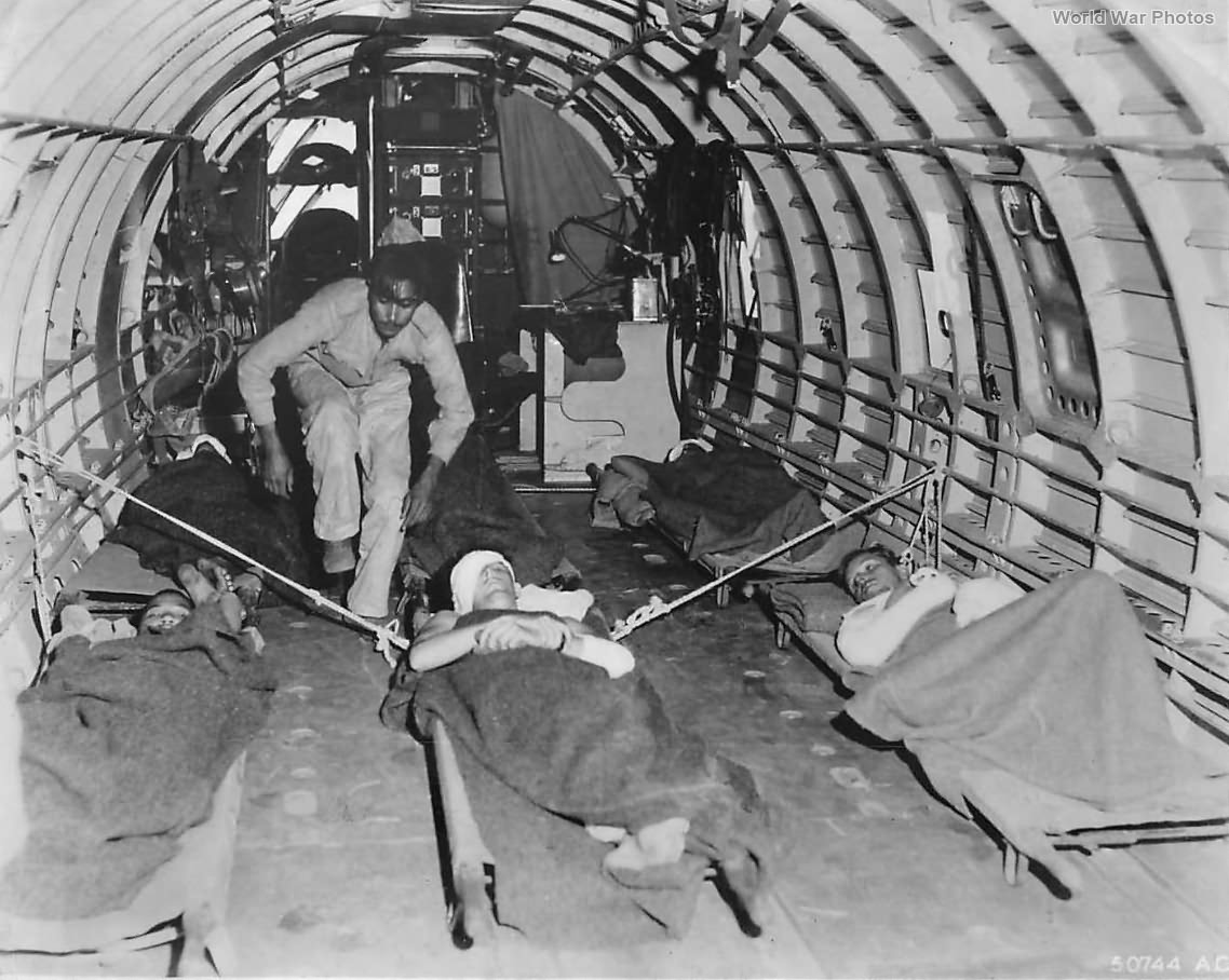 Wounded evacuated aboard C-46