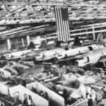 C-46 and P-40 on Assembly Line in Curtiss Plant 1942