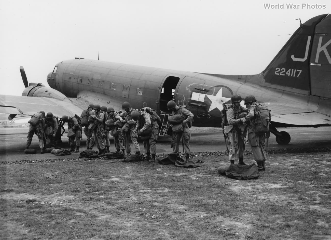 101st Airborne Division prepare to board C-47