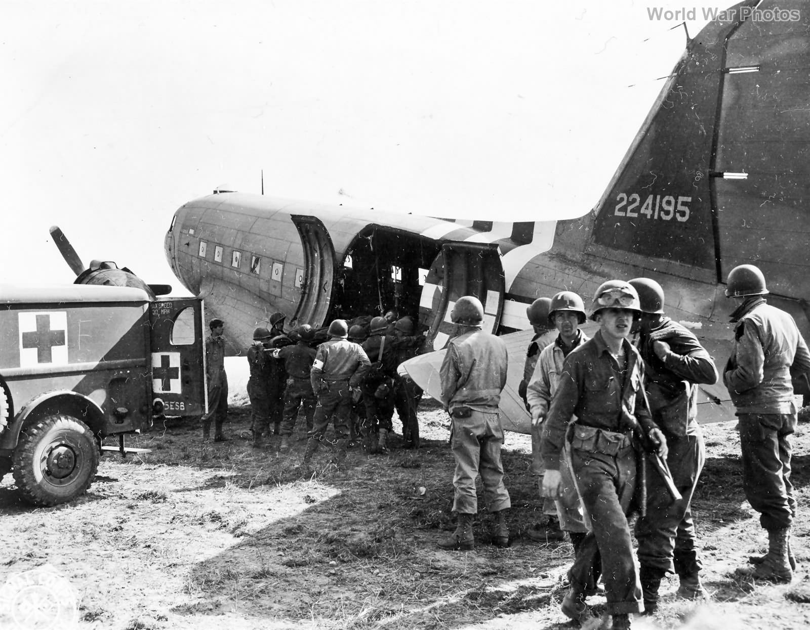 9th Air Force Douglas C-47A CASEVAC Normandy