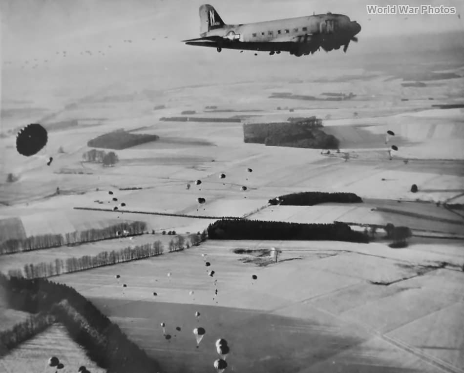 Battle of The Bulge C-47 Drops Supplies Bastogne