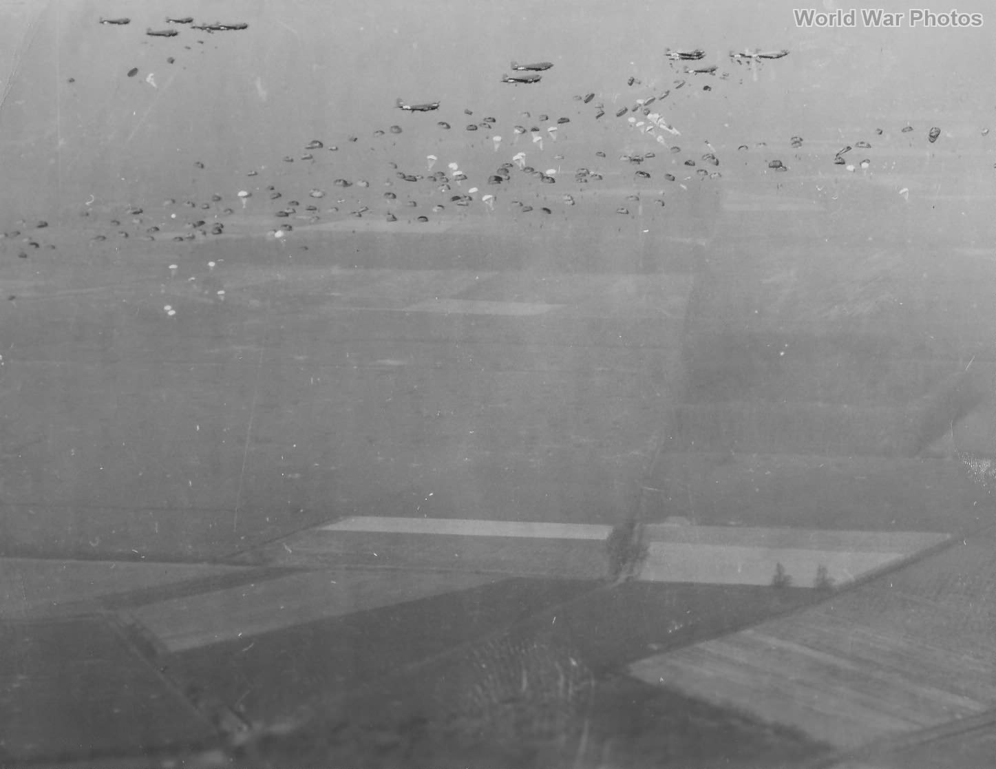Paratroopers Jump C-47 Skytrain Rhine River Crossing