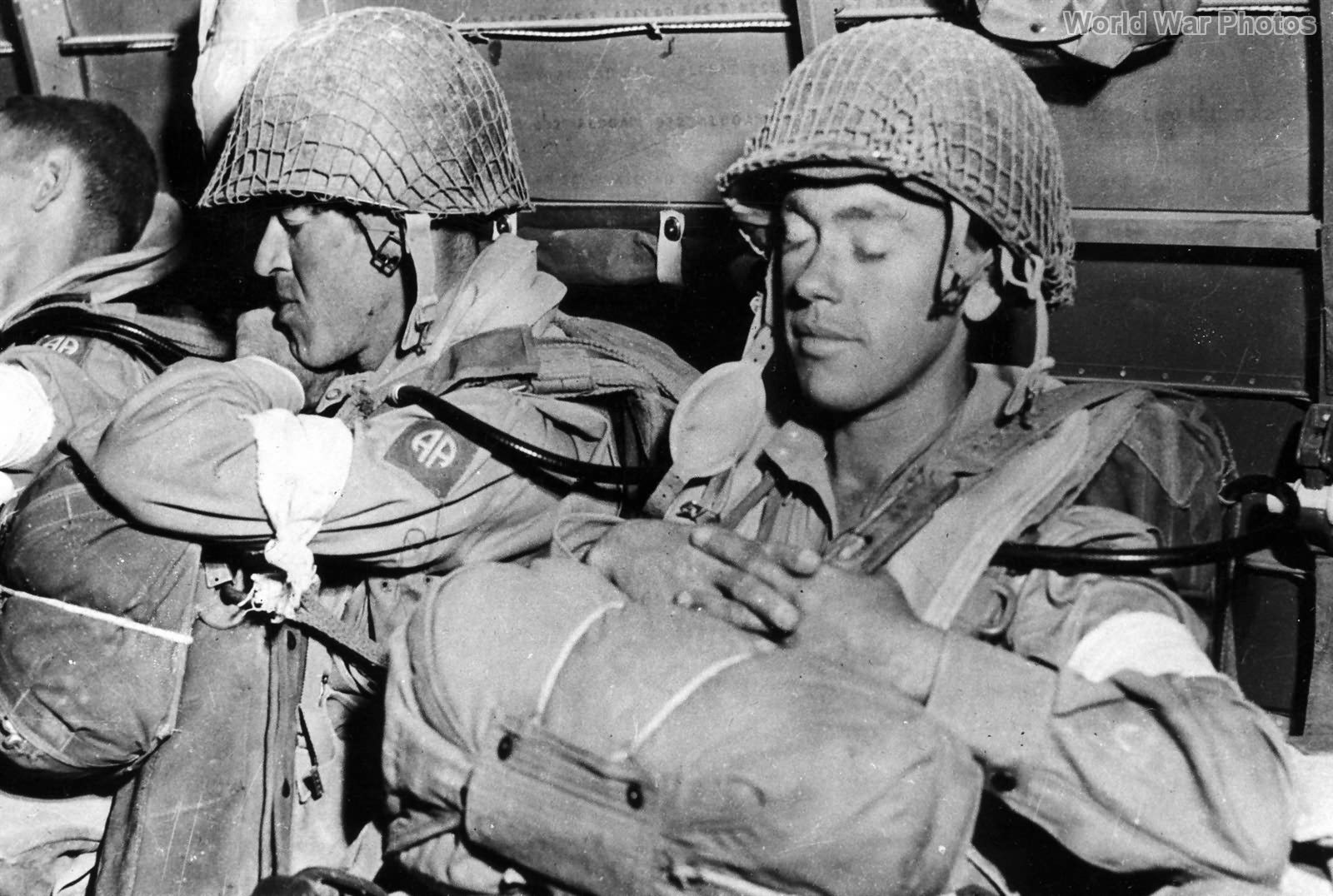 paratroops of the 82nd Airborne Division aboard a C-47 bound for Salerno