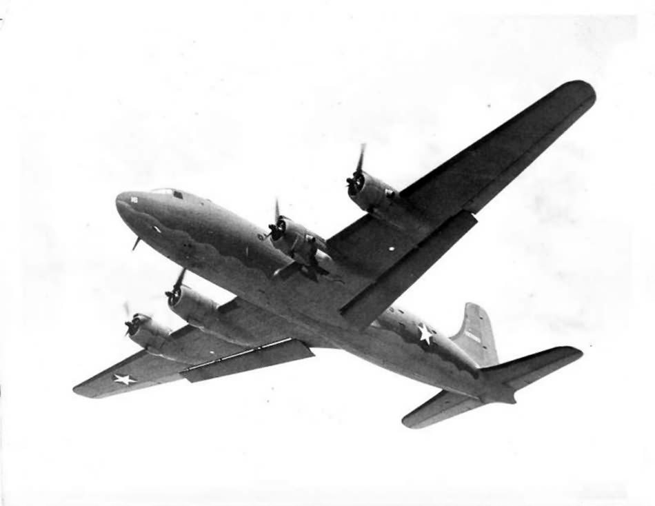 Douglas C-54 Skymaster in air