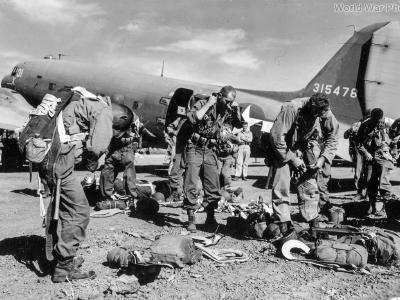 511th PIR preparing for their first combat jump on Tagaytay Ridge Luzon