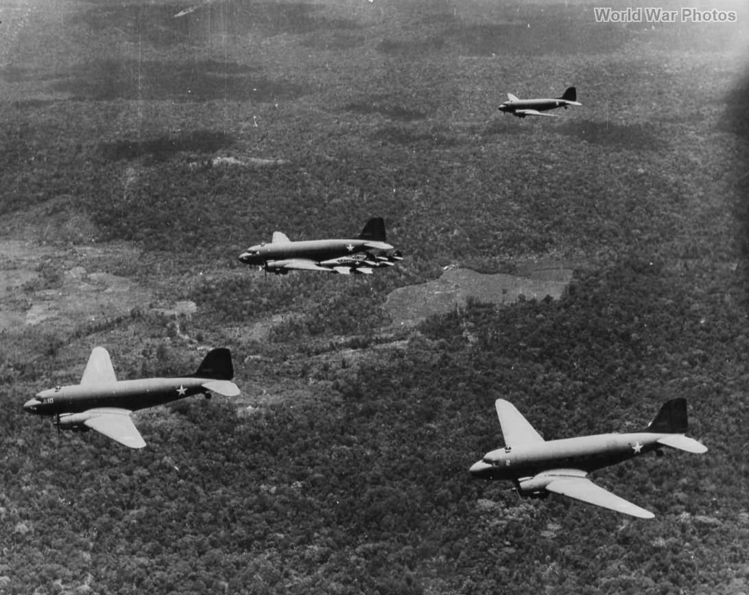C-47 Transports New Guinea Bound From Australia