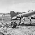 C-47 and Wrecked Zero on Cyclops Field Hollandia