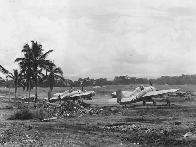 Cactus Air Force F4F Wildcats on Fighter 1 Airstrip Guadalcanal 1943