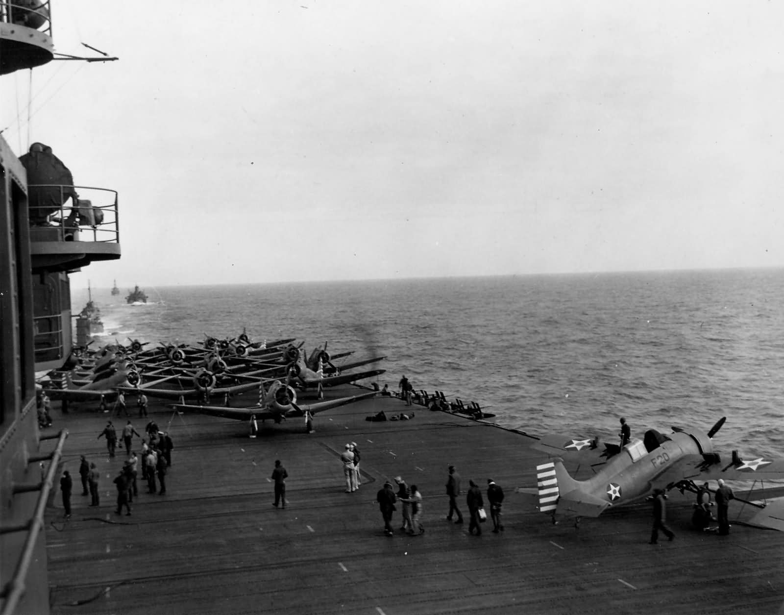 F4F Wildcat code F20 USS Enterprise CV-6 Task Force 16 – 16 April 1942
