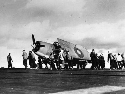 F4F Martlet on the flight deck