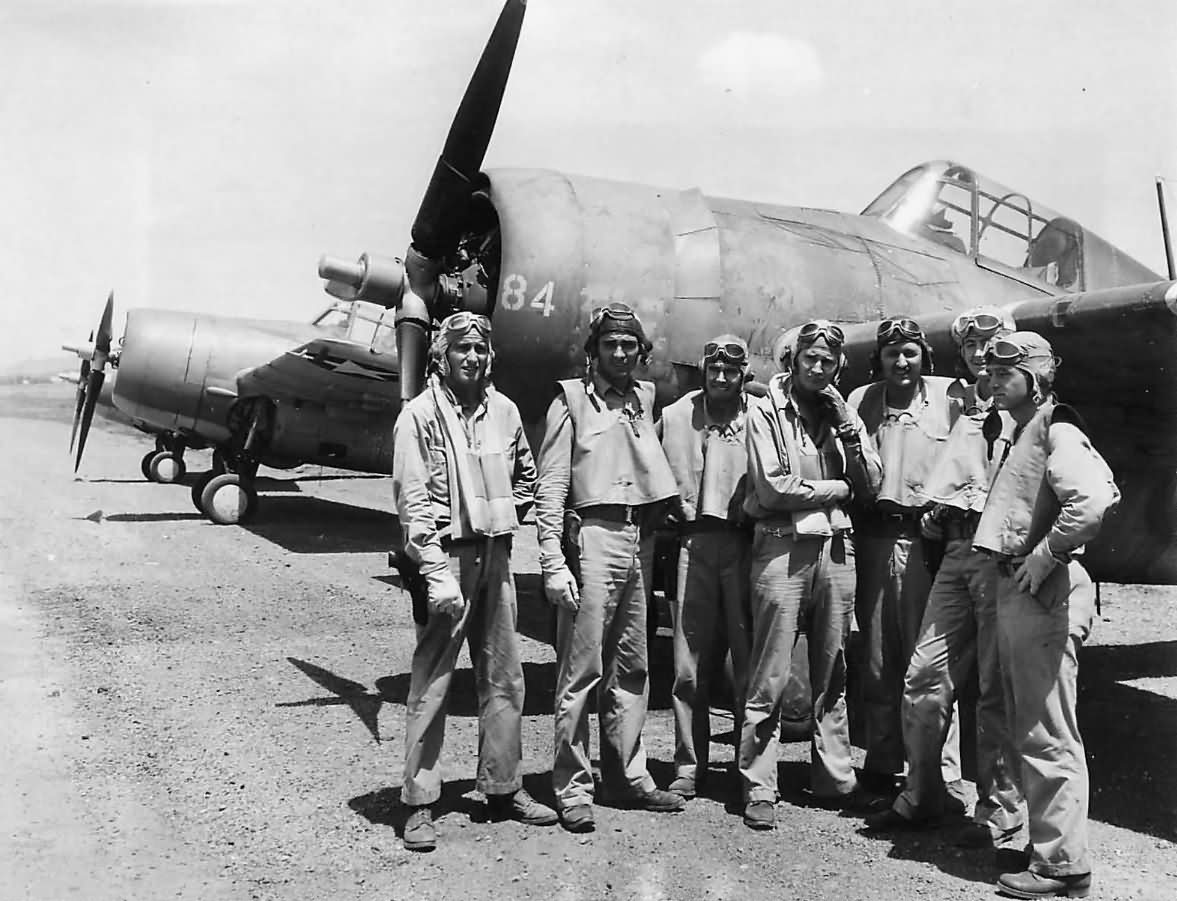 F4F 84 VMF-121 Ace Joe Foss and Joe’s Flying Circus Pilots on Guadalcanal 1943