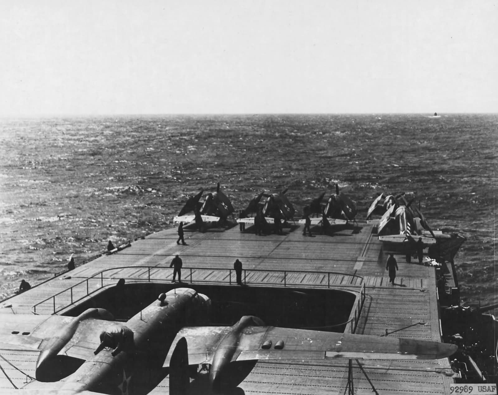 F4F Wildcats on flight deck of USS Hornet 18 April 1942