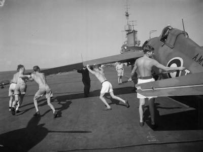 Grumman Martlet Mk II on the flight deck of HMS Formidable September 1942