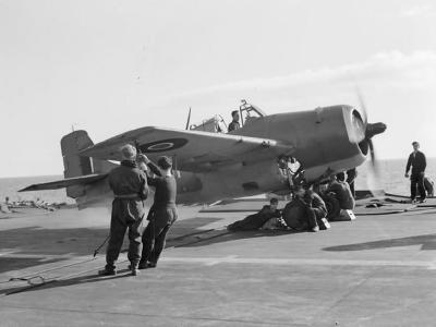 Martlet on coard HMS Formidable December 1942