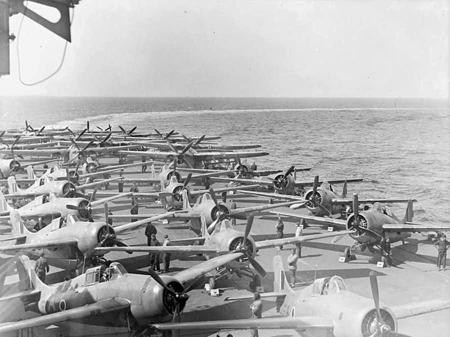 Martlets Mk IV Fairey Barracudas and Seafires