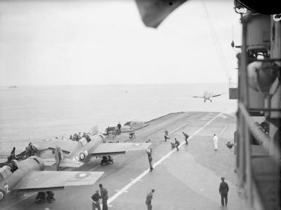 Martlets on board HMS Formidable April 1943
