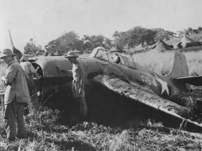 Pilot Crash Lands F4F Wildcat GS-4 on Guadalcanal