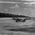 Marine F4F-4 Wildcats of VMF-441 at Nanumea Ellice Island, October 23 1943