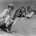 VF-3 Ace Lt. Scott McCuskey and Ens. George Gay after Battle of Midway