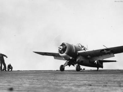 F4F taking off from USS Wolwerine ’42