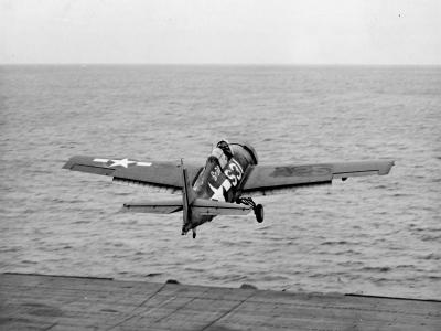 FM-1 launch from USS Nassau 6 September 1943