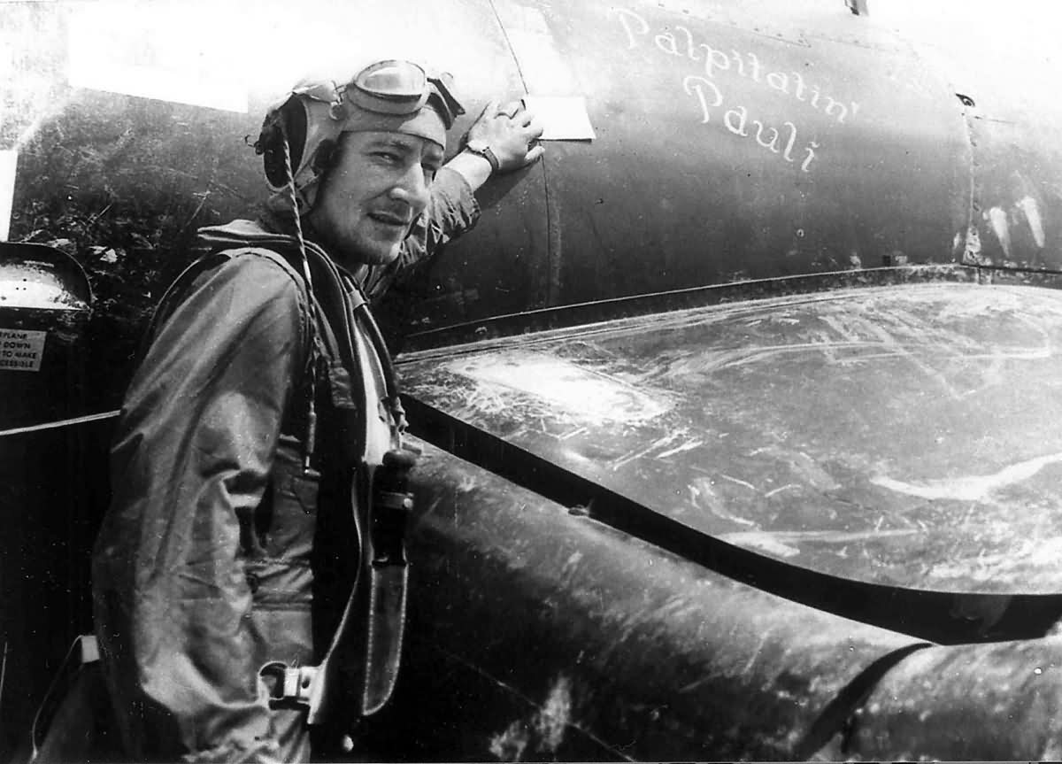 Capt Floyd Kirkpatrick VMF-441 Ace By F4U-1D Corsair named „Palpitatin Pauli”