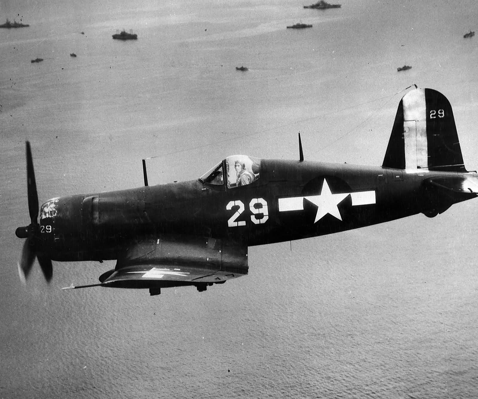 F4U-1D Corsair 29 of VBF-10 USS Intrepid CV-11 Okinawa April 1 1945