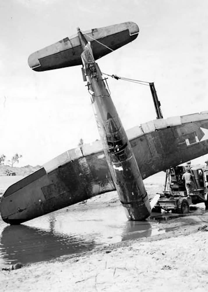 Marine Chance Vought F4U Corsair Wreck at Torokina Bougainville 1944
