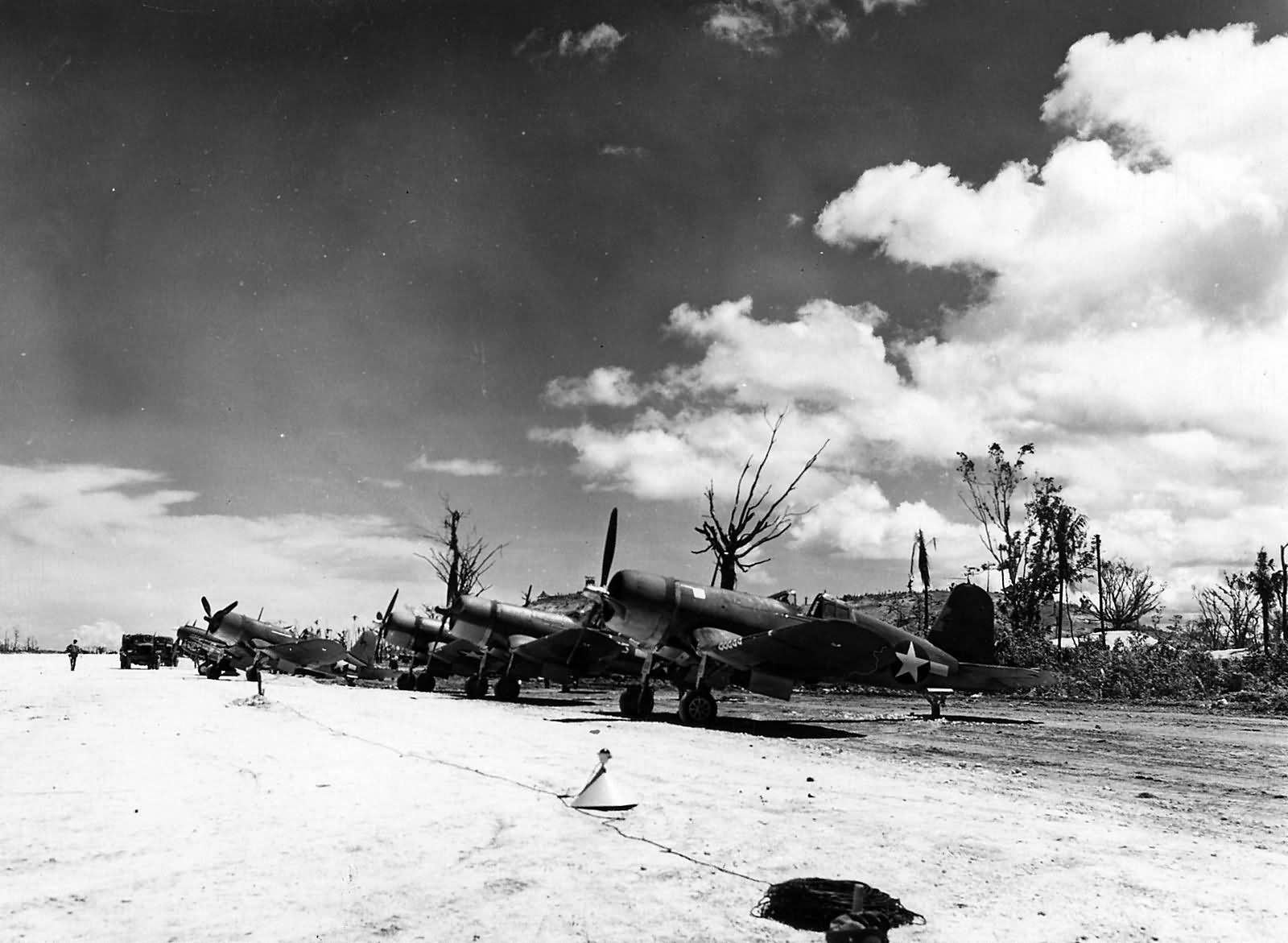 Marine F4U Corsairs at Munda Field September 1943