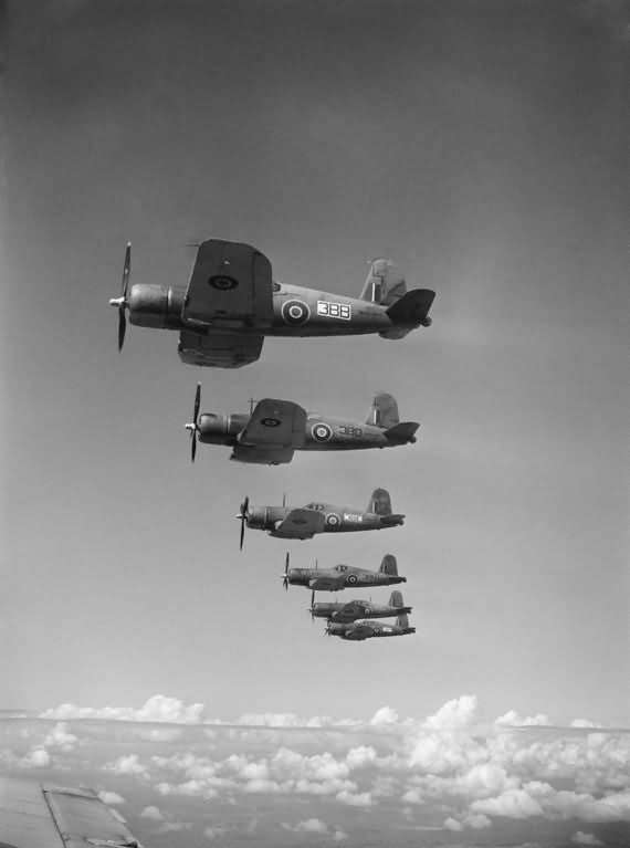 Vought F4U Corsairs Mk II of FAA