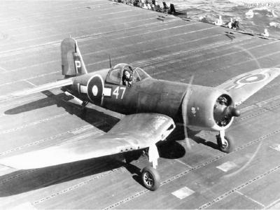 Corsair Mk II aboard USS Essex August 1945