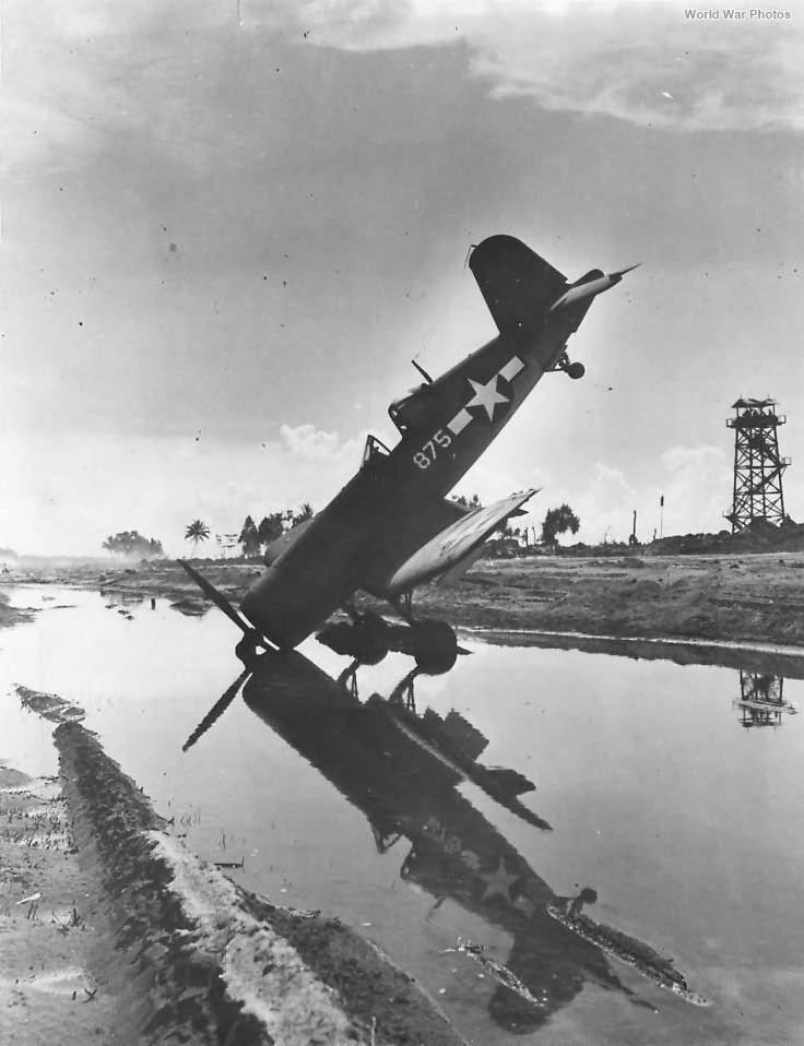 F4U-1A 7875 flown by Capt Edwin L Olander of VMF-214