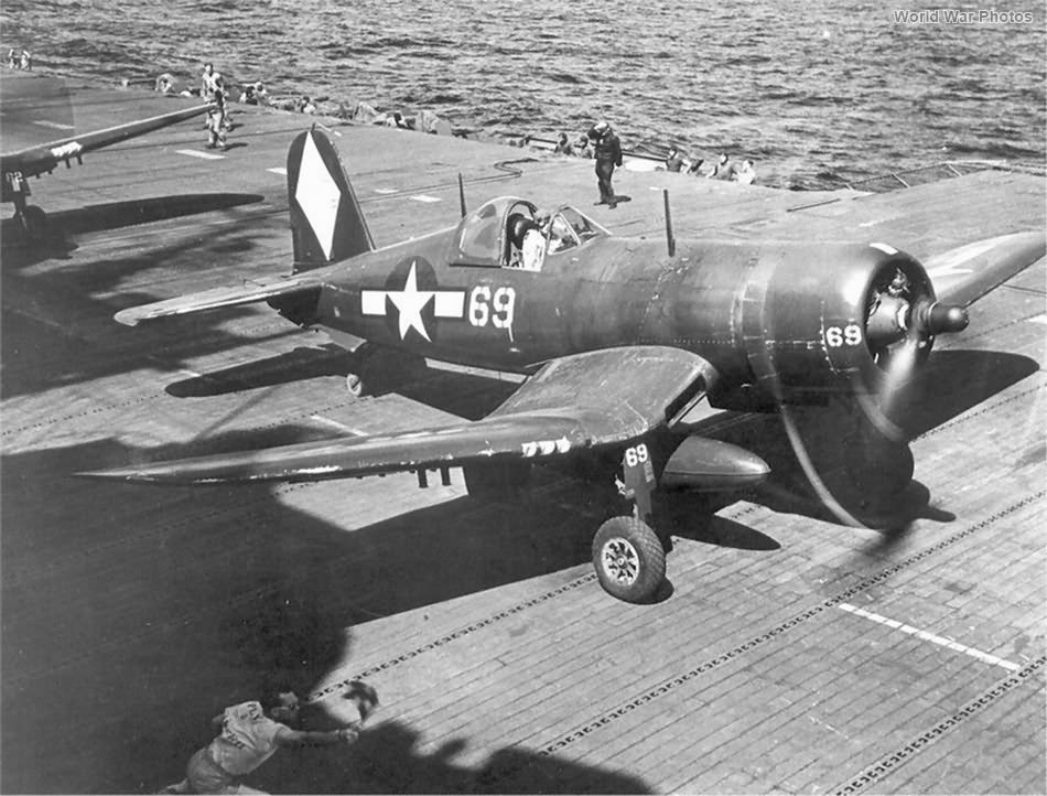 F4U-1D 69 aboard USS Franklin March 1945
