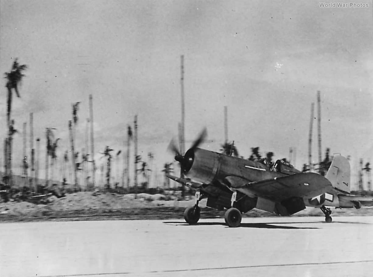 F4U piloted by Maj Robert Owen of VMF-215