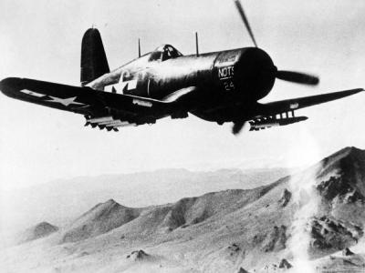 F4U loaded with rockets NOTS California June 5, 1945