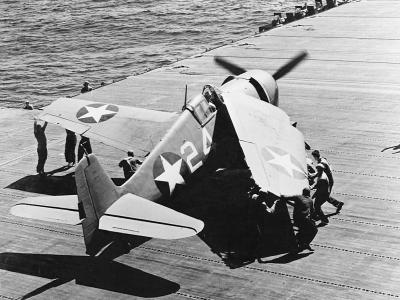 F6F-3 Hellcat #24 of VF-9 on board the carrier USS Essex CV-9 April 5, 1943