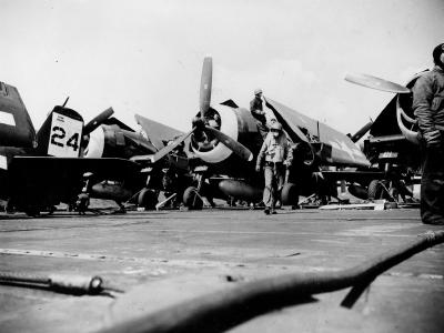 F6F-5 Hellcats of VF-45 on board the light carrier San Jacinto CVL-30 – March 18, 1945