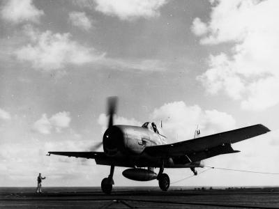 F6F Hellcat 35 of VF-6 on board the carrier USS Intrepid (CV-11) February 1, 1944
